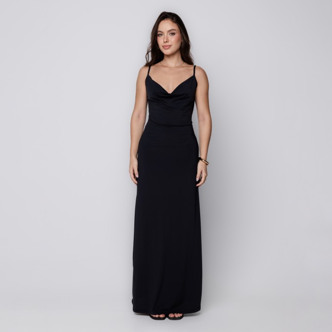 Vestido Longo Alcinha Preto