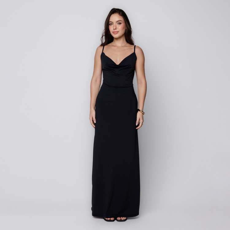 Vestido Longo Alcinha Preto