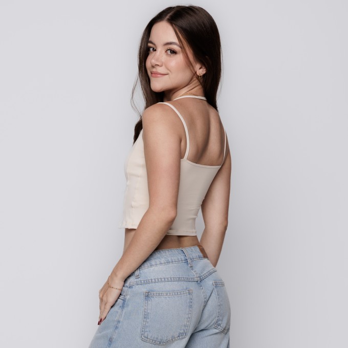 Blusa Corset Alças Duplas Off White