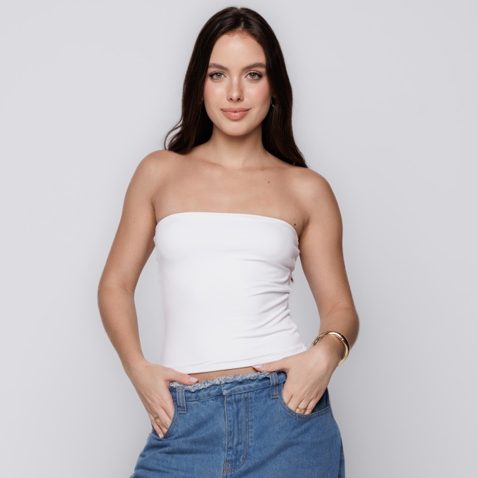 Blusa Tube Top Branco