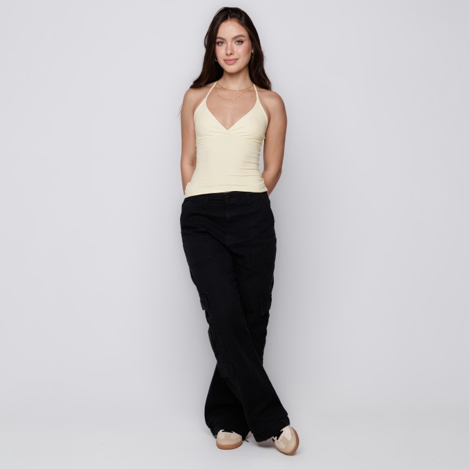 Blusa Efeito Silicone Amarelo Claro