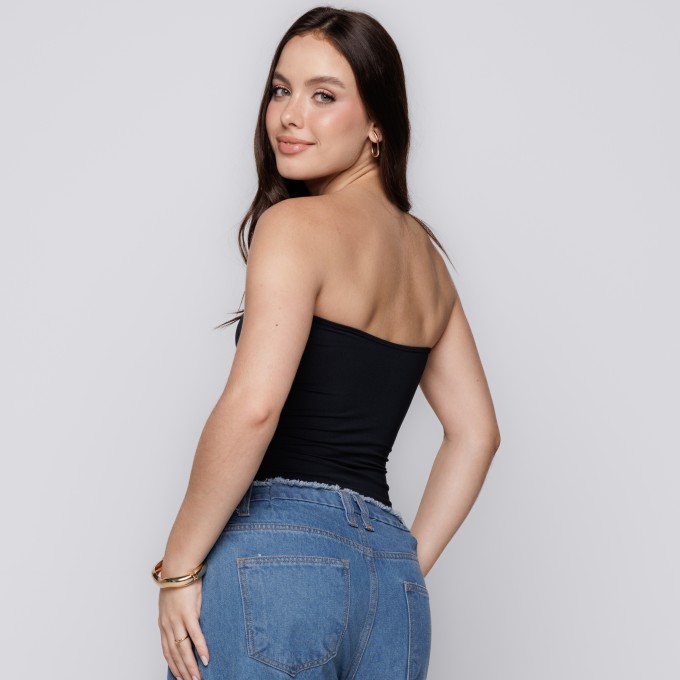 Blusa Tube Top Preto