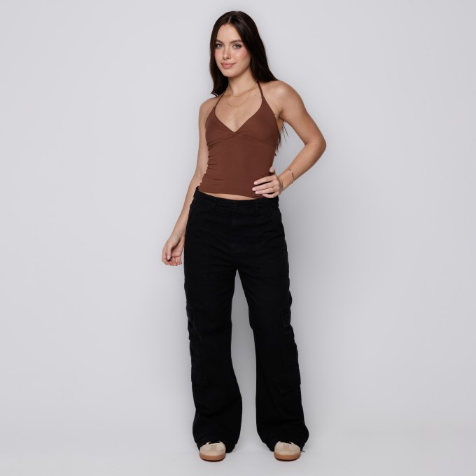 Blusa Efeito Silicone Capuccino