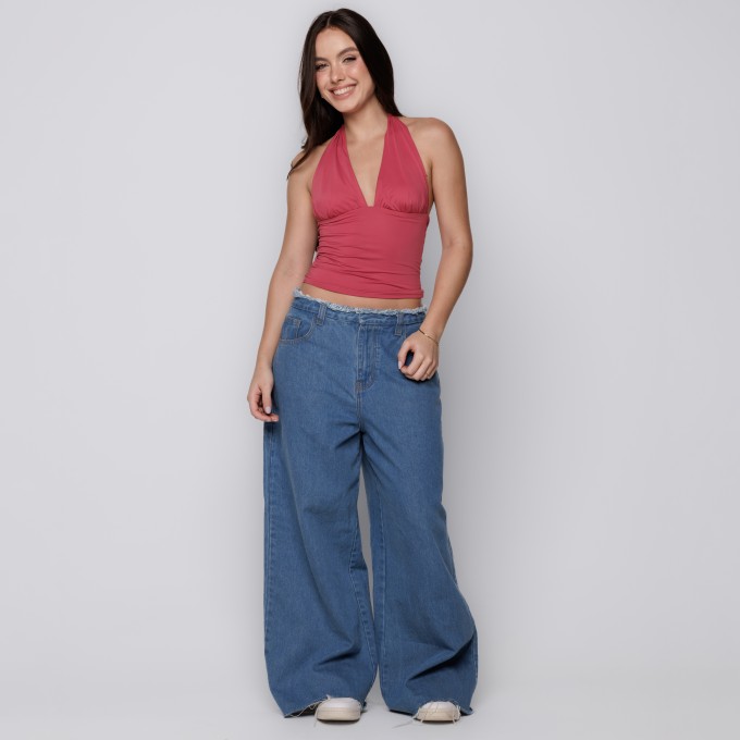 Blusa Frente Única Duas Formas Romã