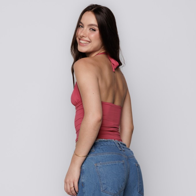 Blusa Frente Única Duas Formas Romã