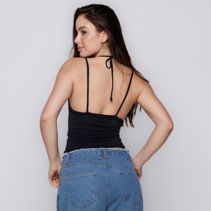 Blusa com Renda  Preto